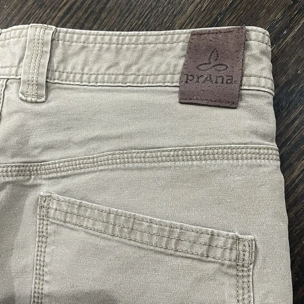 PrAna Bronson Pants Men's 28x32‎  Brown Washed Canvas Hiking Gorpcore (30x32)